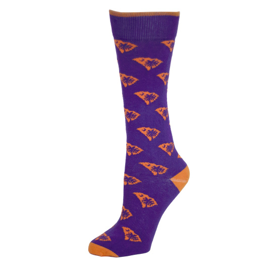 Palmetto Tree and State Socks - Purple