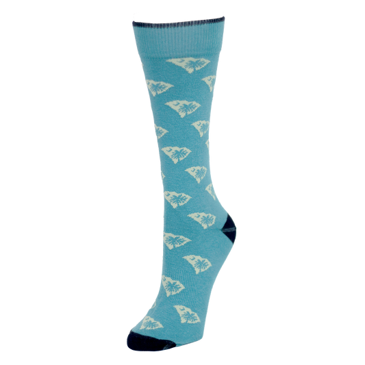 Palmetto Tree and State Socks - Teal
