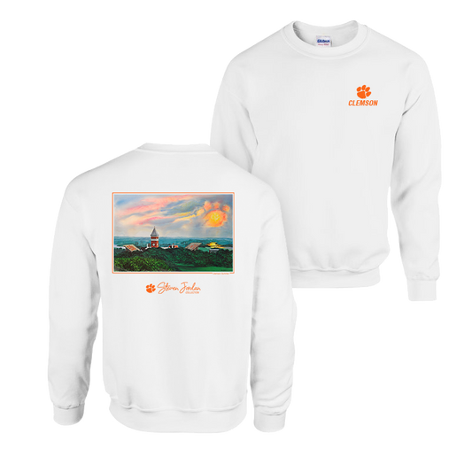 Steven Jordan "Clemson Summer" Crewneck Sweatshirt | Comfort Color - White